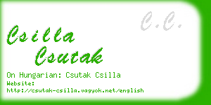 csilla csutak business card